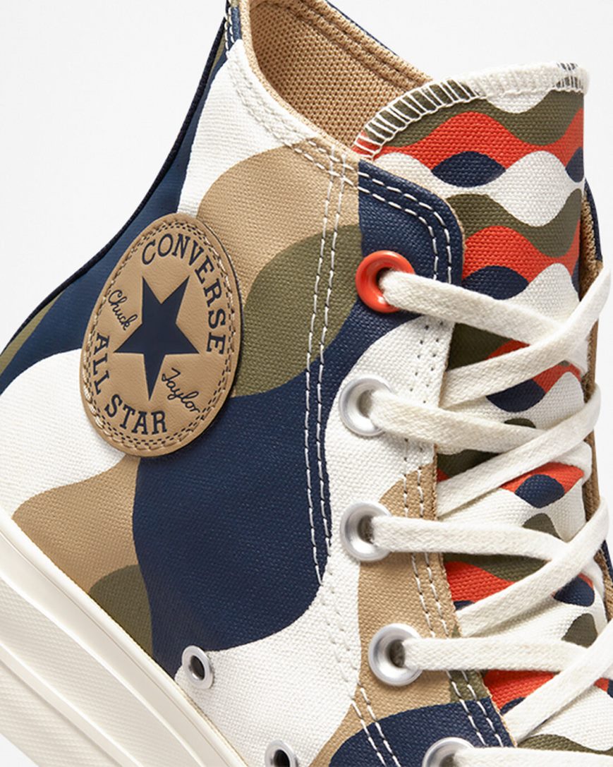 Women's Converse Chuck Taylor All Star Lift Twisted Classics High Top Platform Shoes Obsidian / Khaki | AU C4980F
